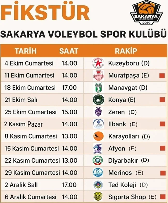 2025-2026 SEZONU İLK YARI YOL HARİTAMIZ